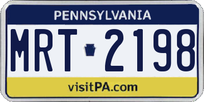 PA license plate MRT2198