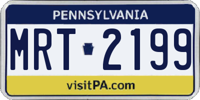 PA license plate MRT2199