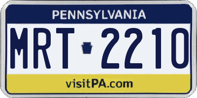 PA license plate MRT2210