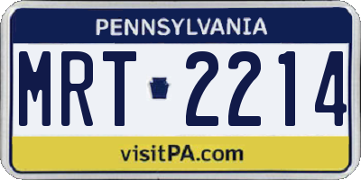 PA license plate MRT2214