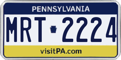 PA license plate MRT2224