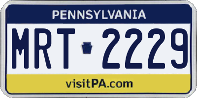 PA license plate MRT2229