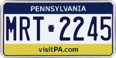 PA license plate MRT2245