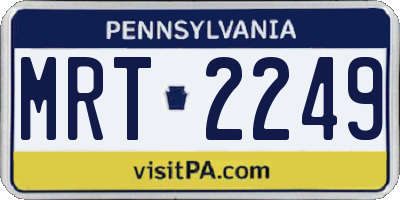 PA license plate MRT2249