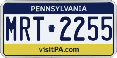 PA license plate MRT2255