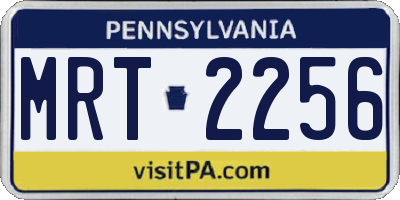 PA license plate MRT2256