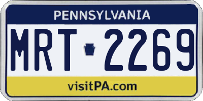PA license plate MRT2269