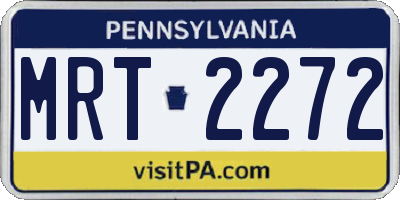 PA license plate MRT2272