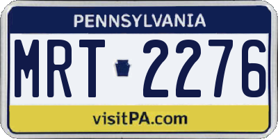 PA license plate MRT2276