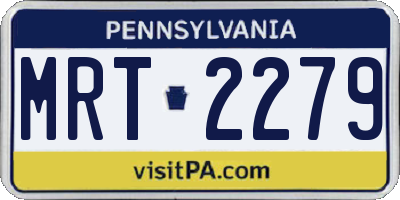 PA license plate MRT2279