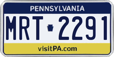 PA license plate MRT2291