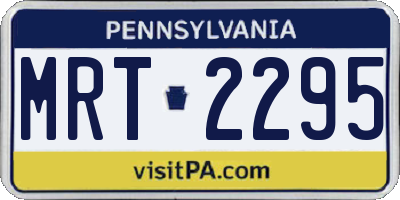 PA license plate MRT2295