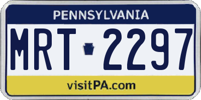 PA license plate MRT2297