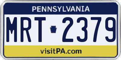 PA license plate MRT2379