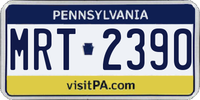 PA license plate MRT2390