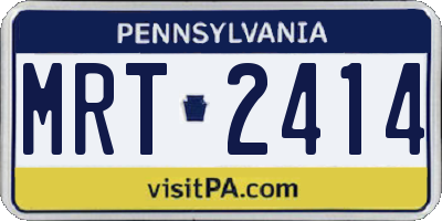 PA license plate MRT2414