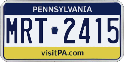 PA license plate MRT2415