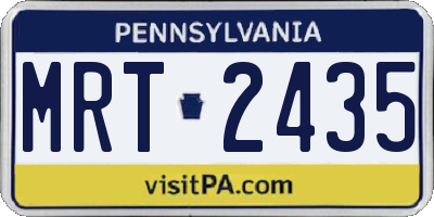 PA license plate MRT2435
