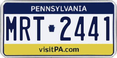 PA license plate MRT2441
