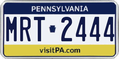 PA license plate MRT2444