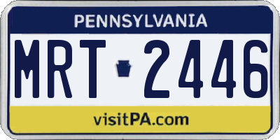 PA license plate MRT2446