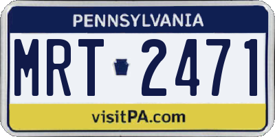 PA license plate MRT2471