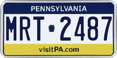 PA license plate MRT2487