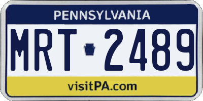 PA license plate MRT2489