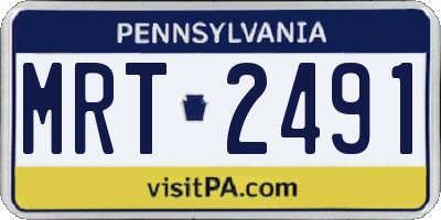 PA license plate MRT2491