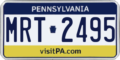 PA license plate MRT2495