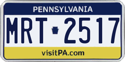 PA license plate MRT2517
