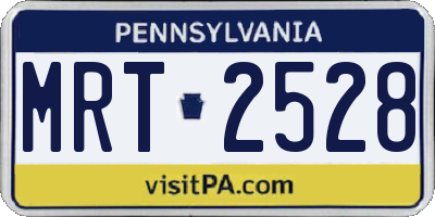 PA license plate MRT2528