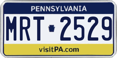 PA license plate MRT2529