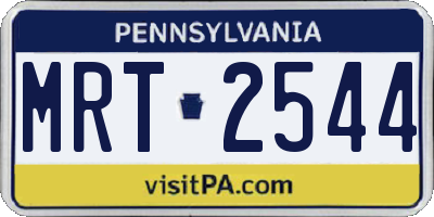 PA license plate MRT2544