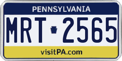 PA license plate MRT2565