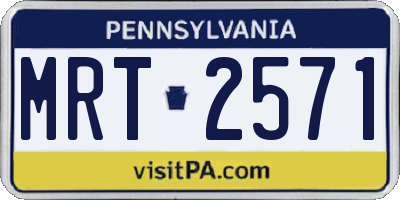 PA license plate MRT2571