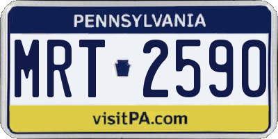 PA license plate MRT2590