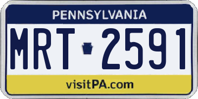 PA license plate MRT2591