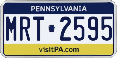 PA license plate MRT2595