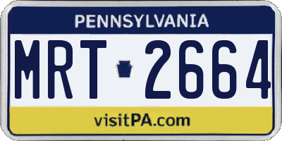 PA license plate MRT2664