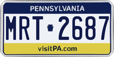 PA license plate MRT2687