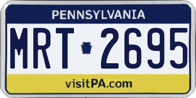 PA license plate MRT2695