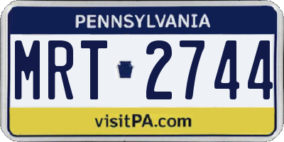 PA license plate MRT2744