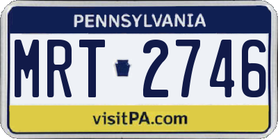 PA license plate MRT2746