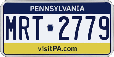 PA license plate MRT2779