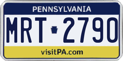PA license plate MRT2790