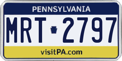 PA license plate MRT2797