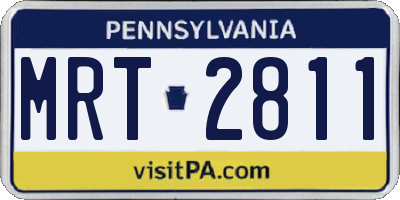 PA license plate MRT2811