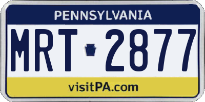 PA license plate MRT2877