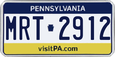 PA license plate MRT2912